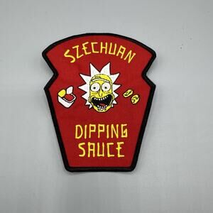Rick and Morty Szechuan Dipping Sauce - Sew On Patch Hat Jeans Jacket